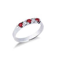 Ring Lucciole Gioielli Woman in White Gold Rubino 0.44 Ct ANV805P/4R - ANV805P/4R